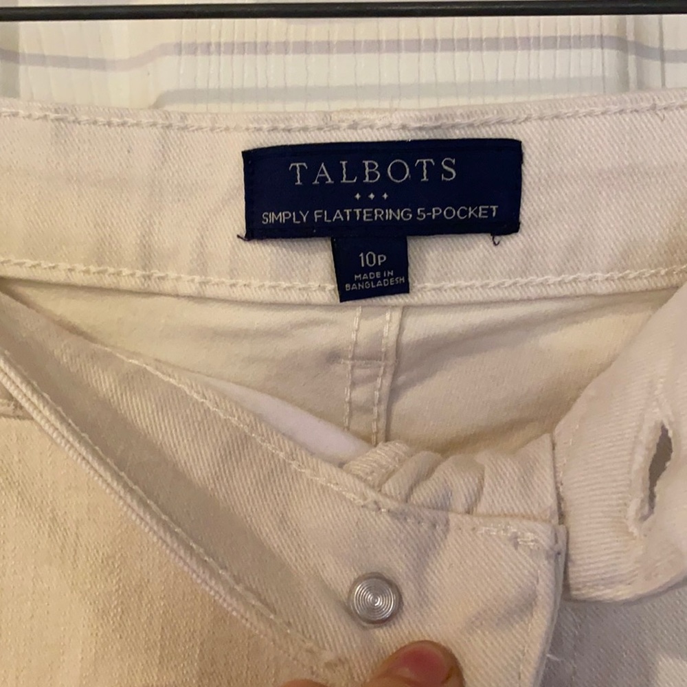 Talbots 5 pocket white Talbot jeans.